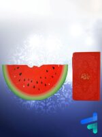 دیوان حافظ سایز پالتویی چرم فالدار همراه با ساک چوبی هندوانه