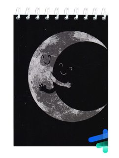 دفترچه لانگو rocco مشکی طرح ماه