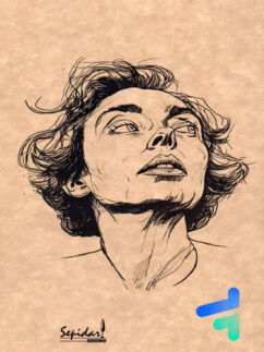 دفتر 80 برگ کاغذ کرافت بی خط سپیدار