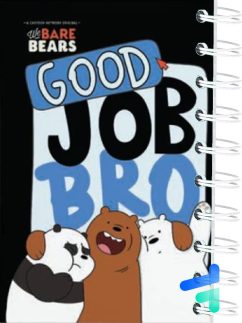 دفتر فانتزی طرح سه خرس Bare Bears