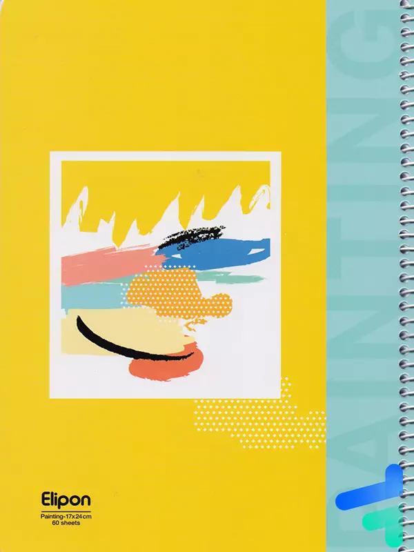دفتر نقاشی 60 برگ طرح زمینه زرد الیپون