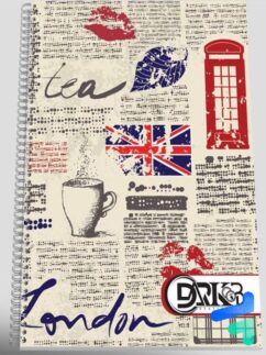 دفتر زبان انگلیسی دو خط 50 برگ برند دارکوب