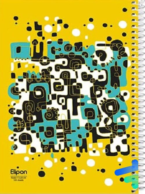 دفتر 100 برگ تک خط فانتزی کد 2371264 الیپون