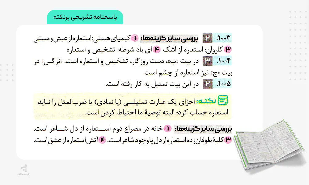 پاسخنامه تشریحی کتاب علوم و فنون جامع مهروماه