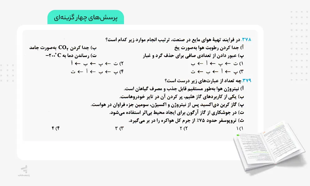 بانک تست کتاب شیمی جامع مهروماه