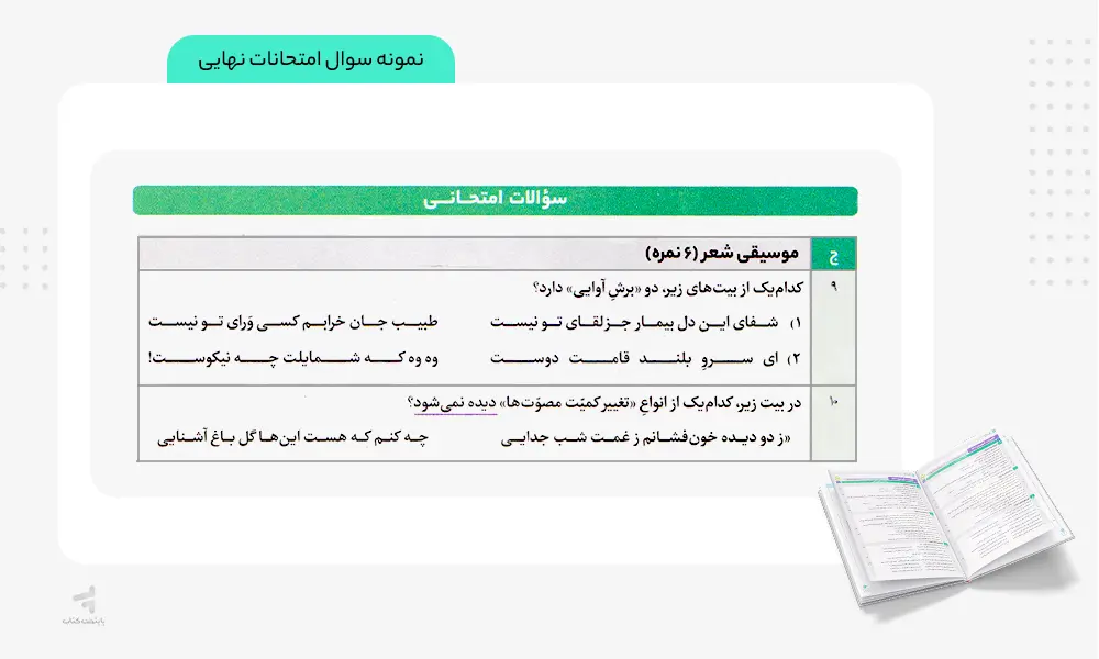نمونه سوالات نهایی فرمول بیست علوم و فنون دوازدهم
