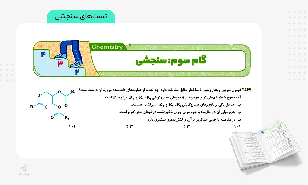 تست های سنجشی کتاب آی کیو شیمی جامع