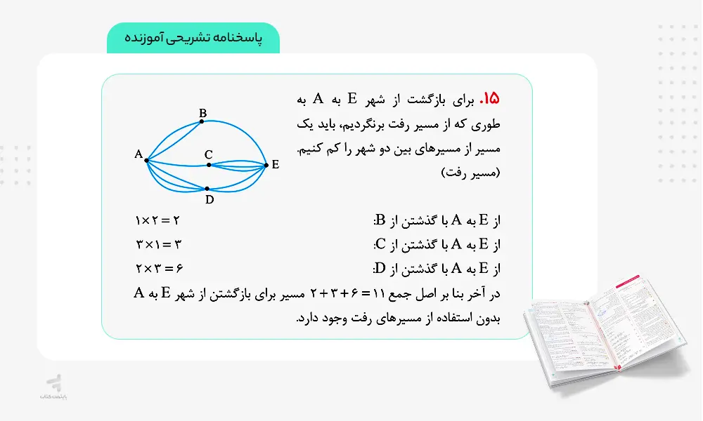 پاسخ‌نامه تشریحی آموزنده کتاب ماجرای بیست ریاضی و آمار دوازدهم