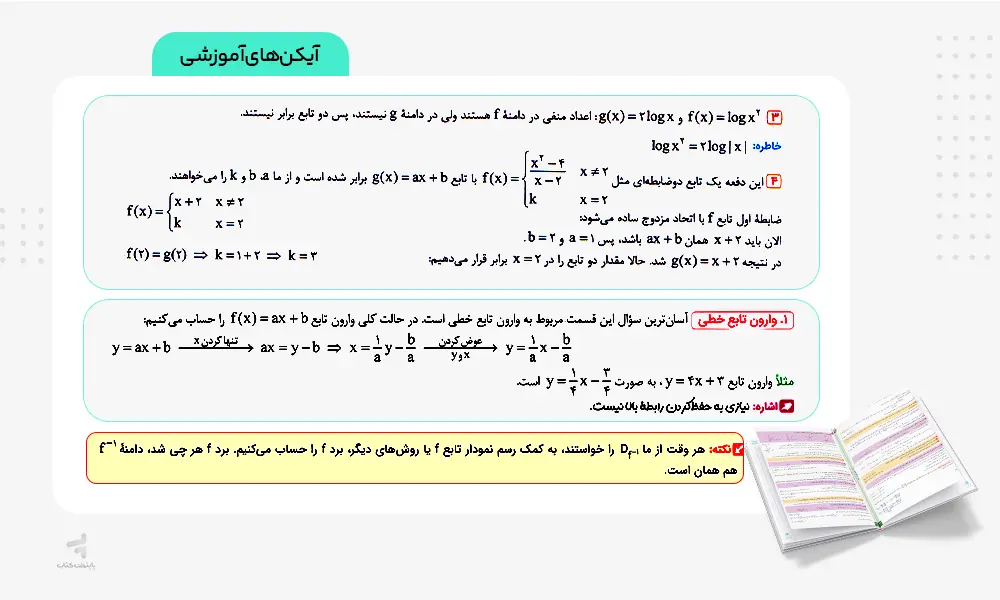 آیکن های آموزشی کتاب حسابان جامع تست خیلی سبز