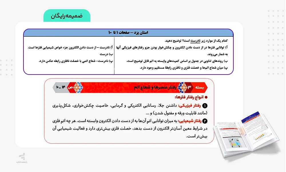 ضمیمه رایگان کتاب فرمول بیست شیمی یازدهم