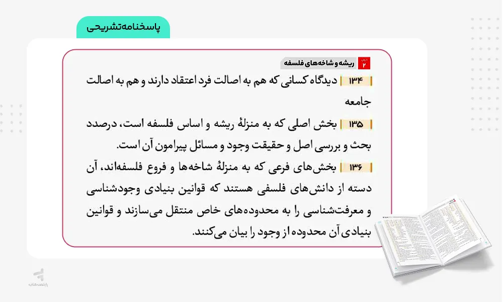پاسخنامه تشریحی کتاب فرمول بیست فلسفه یازدهم