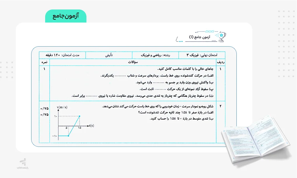 آزمایش های جامع کتاب فیزیک دوازدهم ریاضی تمام