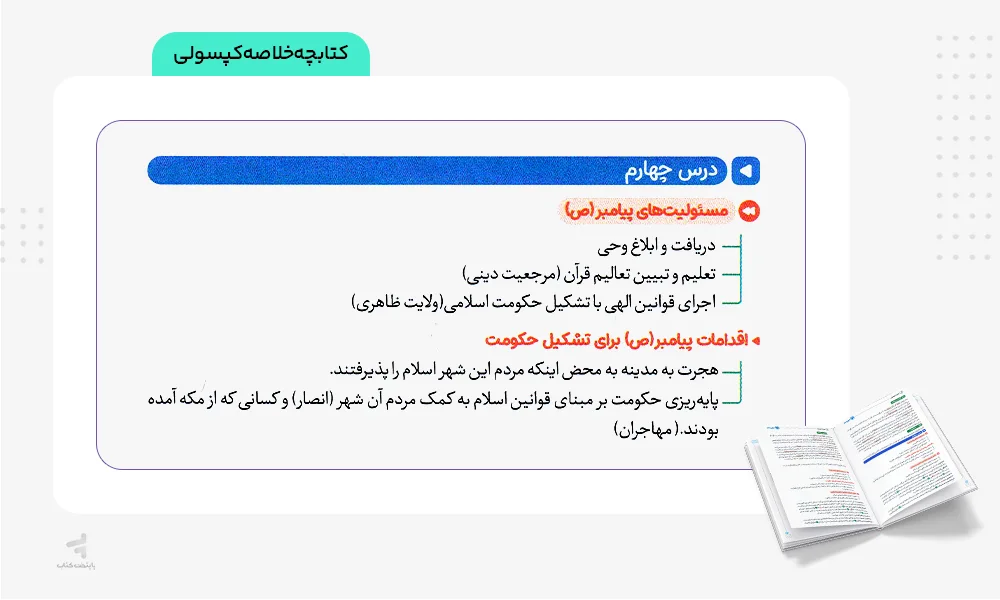 خلاصه کپسولی بیست پک دین و زندگی یازدهم