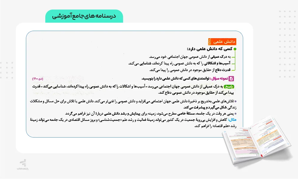 درسنامه های جامع آموزشی کتاب بیست پک جامعه شناسی دوازدهم