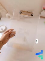 تخته شاسی a4 پلکسی شفاف خط کش دار طرح love bird