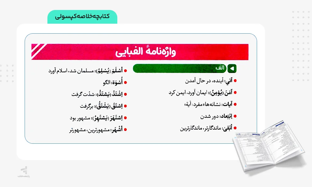 کتاب خلاصه کپسولی بیست پک عربی یازدهم انسانی