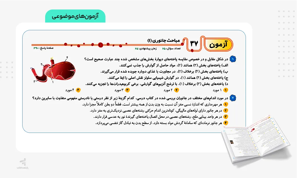 آزمون‌های موضوعی موج آزمون زیست جامع