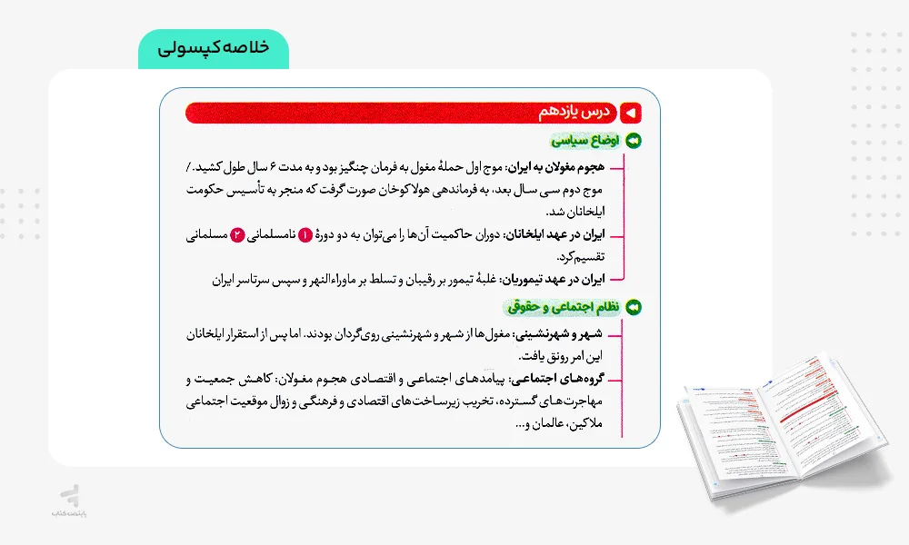 خلاصه کپسولی بیست پک تاریخ معاصر یازدهم