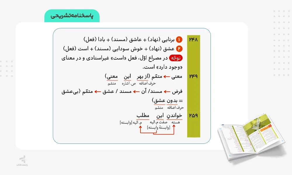 پاسخنامه تشریحی فارسی موضوعی دوازدهم