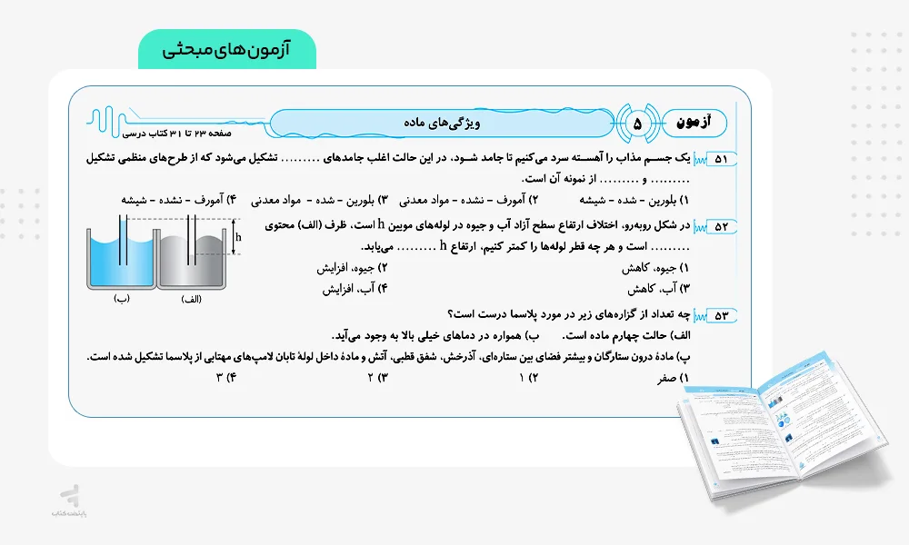 آزمون های مبحثی موج آزمون فیزیک جامع کنکور رشته ریاضی