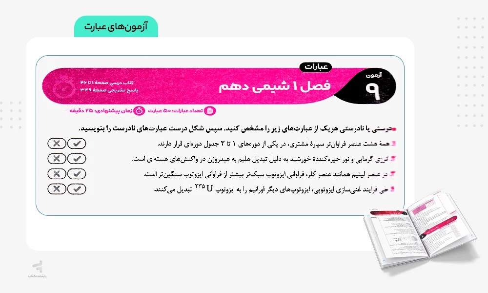 آزمونهای عبارت آزمونیوم شیمی کنکور