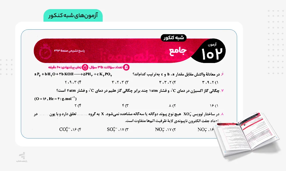 آزمونهای شبه کنکور آزمونیوم شیمی کنکور