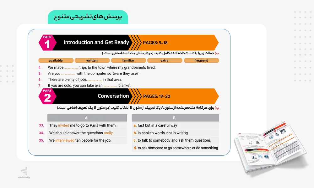 پرسش تشریحی متنوع فرمول بیست زبان یازدهم