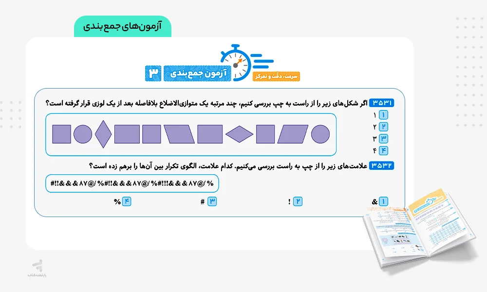 آزمونهای جمعبندی آی کیو تیزهوشان جامع ششم