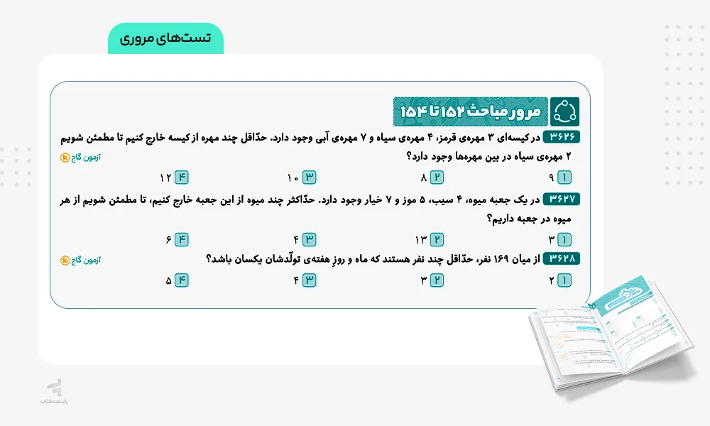 تست های مروری آی کیو تیزهوشان جامع ششم