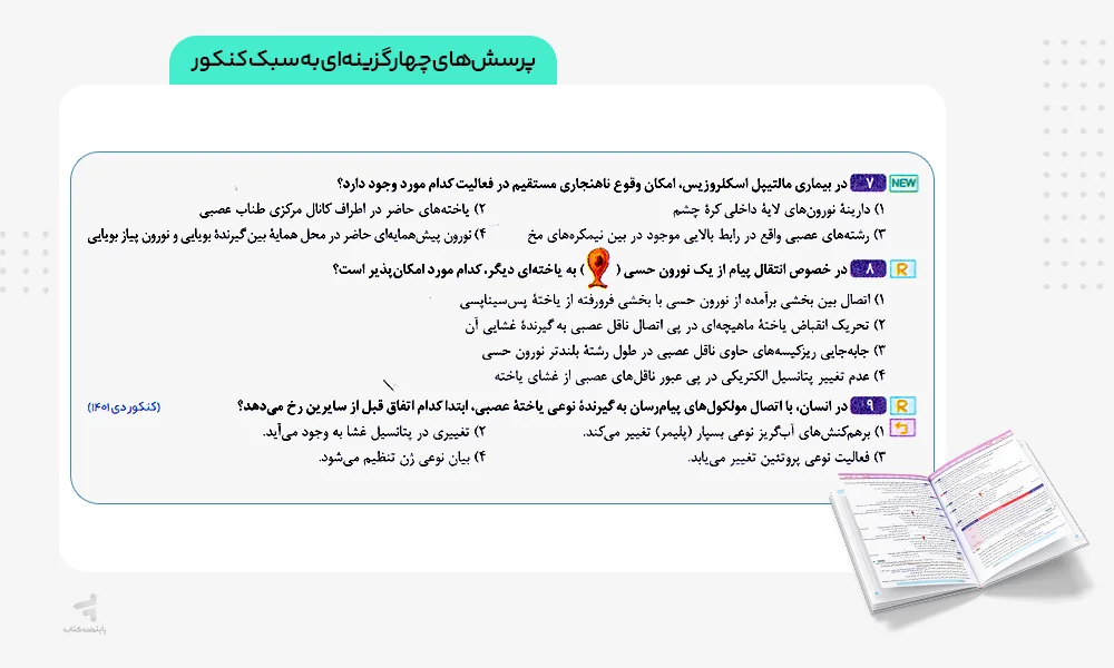 پرسشهای چهارگزینهای آی کیو زیست شناسی یازدهم