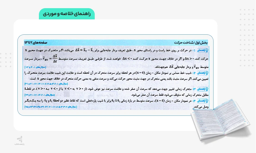 راهنمای خلاصه سه سطحی فیزیک دوازدهم رشته تجربی