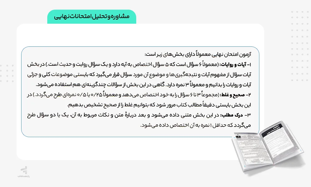 مشاوره و تحلیل امتحانات نهایی بسته شبیه ساز نهایی دهم انسانی