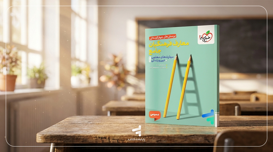 کتاب تست معارف فرهنگیان جامع مهارت های معلمی دین و زندگی خیلی سبز