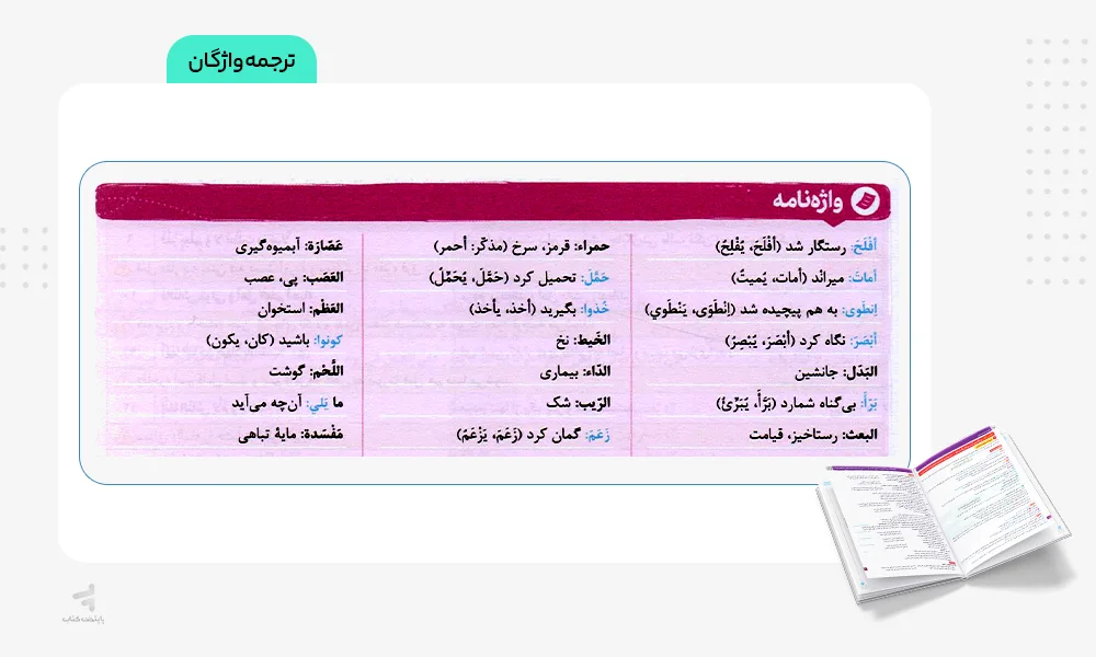 ترجمه واژگان عربی دوازدهم انسانی تست خیلی سبز