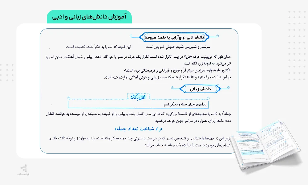 آموزش دانش‌های زبانی و ادبی فارسی هشتم طالب تبار