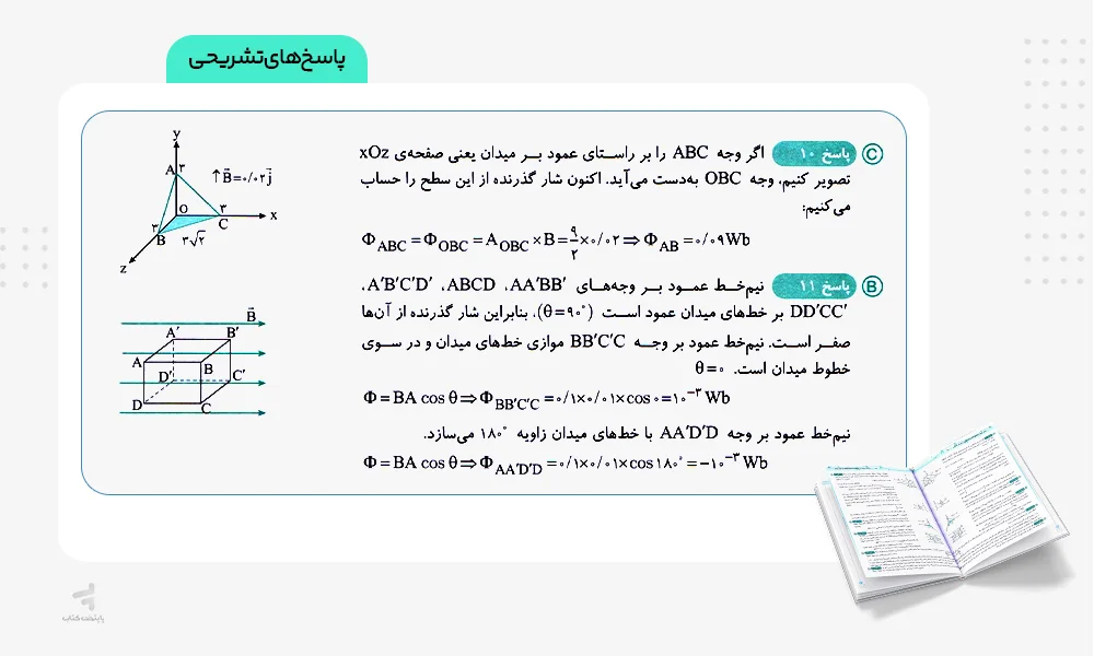 پاسخنامه تشریحی فیزیک یازدهم رشته ریاضی سه بعدی الگو