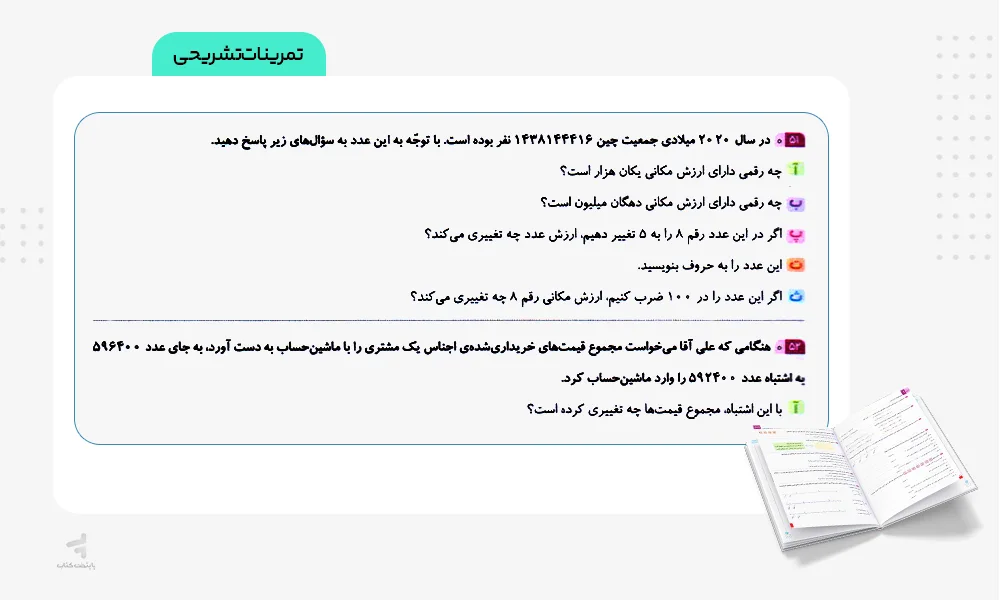 تمرینات تشریحی سیر تا پیاز ریاضی ششم