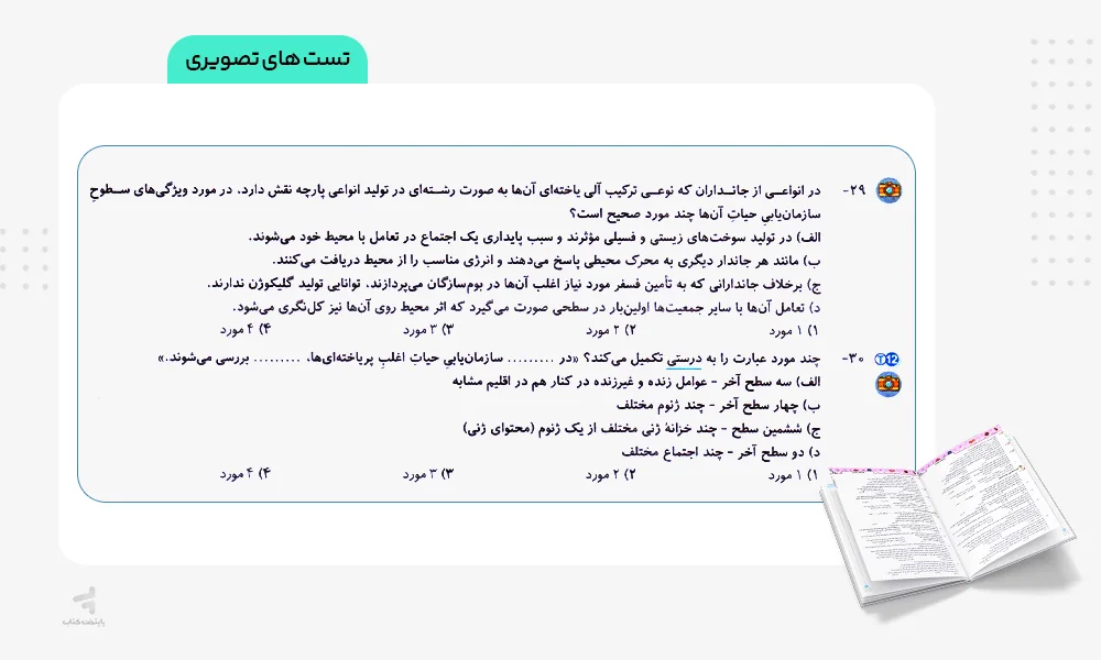 تست های تصویری زیست جامع کنکور الگو