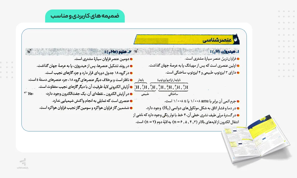 ضمیمه های کاربردی بتمن شیمی جامع کنکور تست خیلی سبز