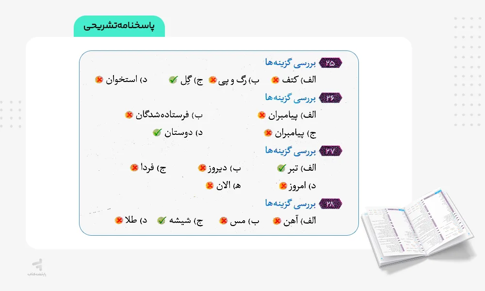 پاسخنامه تشریحی سیر تا پیاز عربی دوازدهم